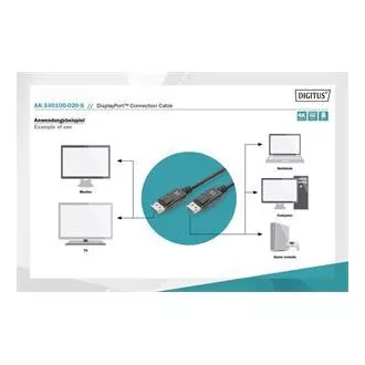 Digitus DisplayPort 1.2 Anschlusskabel, DP M/M, 2,0 m, mit Verriegelung, Ultra HD 4K, bl Digitus DisplayPort 1.2 Anschlusskabel, DP M/M, 2,0 m, mit Verriegelung, Ultra HD 4K, bl