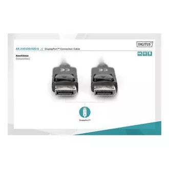 Digitus DisplayPort 1.2 Anschlusskabel, DP M/M, 2,0 m, mit Verriegelung, Ultra HD 4K, bl Digitus DisplayPort 1.2 Anschlusskabel, DP M/M, 2,0 m, mit Verriegelung, Ultra HD 4K, bl
