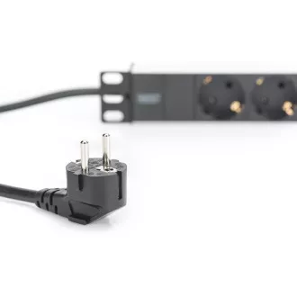 Digitus 1U Aluminium PDU, 254 mm (10 ") Rackmontage 3x Sicherheitsstift, 16A, 4000W, 250VAC 50/60 Hz