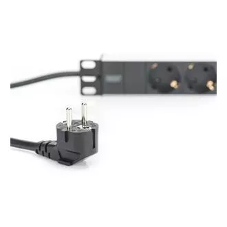Digitus 1U Aluminium PDU, 254 mm (10 ") Rackmontage 3x Sicherheitsstift, 16A, 4000W, 250VAC 50/60 Hz