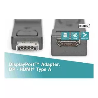 Digitus DisplayPort Adapter, Displayport Stecker -> HDMI A Buchse