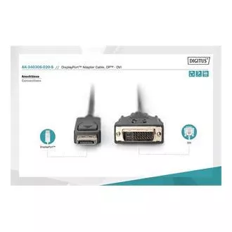 Digitus DisplayPort Anschlusskabel, DP/M- DVI (24 1)/M 2,0m Digitus DisplayPort Anschlusskabel, DP/M- DVI (24 1)/M 2,0m