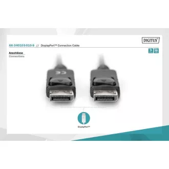 Digitus DisplayPort 1.1a. Anschlusskabel 1 m, CU, AWG28, 2x geschirmt Digitus DisplayPort 1.1a. Anschlusskabel 1 m, CU, AWG28, 2x geschirmt