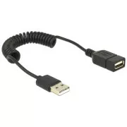 Delock USB 2.0 Kabel, Verlängerung, Stecker/Buchse, verdrilltes Kabel