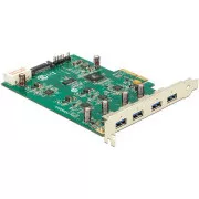 Delock PCI Express Karte x4> 4 x externer USB 3.0, (Quad Channel)