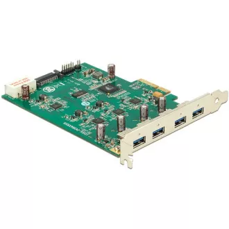 Delock PCI Express Karte x4> 4 x externer USB 3.0, (Quad Channel) Delock PCI Express Karte x4> 4 x externer USB 3.0, (Quad Channel)