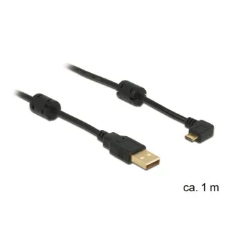 Delock Kabel USB 2.0 A Stecker > USB micro B Stecker, rechteckig 270°, 1m