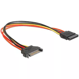 Delock Stromkabel SATA 15 Pin Stecker > SATA 15 Pin Buchse Verlängerung 30 cm