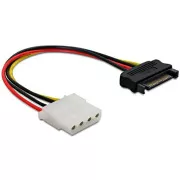 Delock Power Adapter SATA 15-Pin Stecker auf Molex Buchse 4-Pin, 12cm