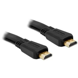 Delock HDMI 1.4-Kabel A/A, Stecker/Stecker, flach, Länge 5 Meter