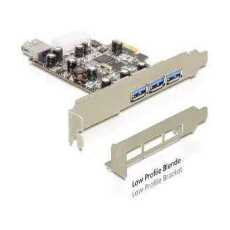 DeLock PCI Express x1 > USB 3.0, 3x extern, 1x intern, VIA, Low-Profile DeLock PCI Express x1 > USB 3.0, 3x extern, 1x intern, VIA, Low-Profile