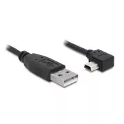 Delock Kabel USB 2.0 A-Stecker > USB mini-B 5-Pin Stecker rechtwinklig, 2 Meter