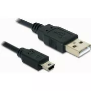 Delock Kabel USB 2.0 A-Stecker > USB mini-B 5-poliger Stecker, 0,7 m