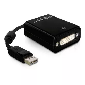 Delock DisplayPort (Stecker) auf DVI 24 5 (Buchse) Adapter, schwarz