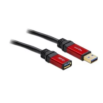 Delock USB 3.0 Stecker/Buchse A/A Verlängerungskabel Länge 5m Premium Delock USB 3.0 Stecker/Buchse A/A Verlängerungskabel Länge 5m Premium