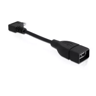 Delock Adapter USB micro-B Stecker rechteckig > USB 2.0-A Buchse OTG 11cm