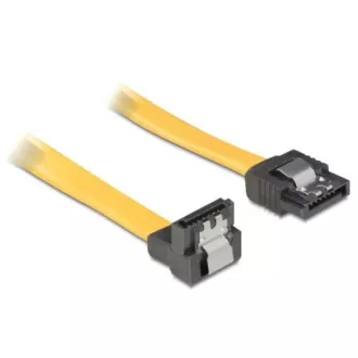 Delock HDD Kabel SATA 50 cm gerade/unten, gelb, Metallverschluss Delock HDD Kabel SATA 50 cm gerade/unten, gelb, Metallverschluss
