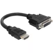 Delock Adapter HDMI Stecker & DVI 24 1 Buchse, 20 cm