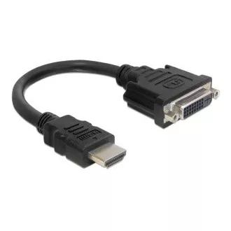 Delock Adapter HDMI Stecker > DVI 24 1 Buchse, 20 cm