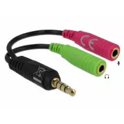 Delock-Adapter Stereoklinke 3,5 mm Stecker > 2 x Stereoklinke 3,5 mm Buchse