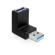 DeLock USB 3.0 Stecker auf USB 3.0 Buchse im 90° Winkel vertikal