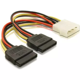 Delock Stromadapter von Molex 4-polig auf 2x SATA 15-polig Delock Stromadapter von Molex 4-polig auf 2x SATA 15-polig