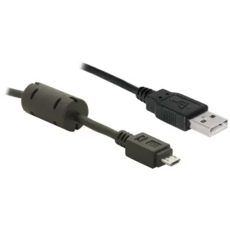 Delock Kabel USB 2.0 A Stecker & micro-USB B Stecker, Ferrit, 2 m