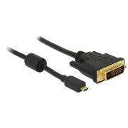 Delock HDMI Kabel Micro-D Stecker > DVI 24 1 Stecker 1 m