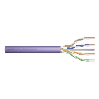 Digitus UTP Kabel AWG23, Kupfer, Kat.6, Box 100m, LSOH, violett Digitus UTP Kabel AWG23, Kupfer, Kat.6, Box 100m, LSOH, violett