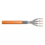 Digitus Installationskabel CAT 7 S-FTP, 1200 MHz Dca (EN 50575), AWG 23/1, 100 m, simplex, orange