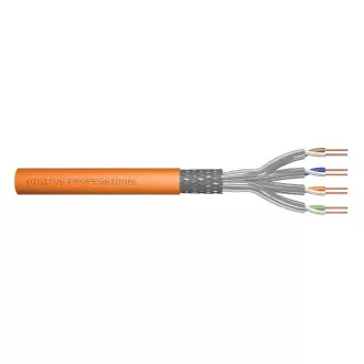 Digitus Installationskabel CAT 7 S-FTP, 1200 MHz Dca (EN 50575), AWG 23/1, 100 m, simplex, orange Digitus Installationskabel CAT 7 S-FTP, 1200 MHz Dca (EN 50575), AWG 23/1, 100 m, simplex, orange