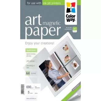 COLORWAY Fotopapier/ ART glossy "magnetisch" 690g/m2, A4 / 5 Stück COLORWAY Fotopapier/ ART glossy "magnetisch" 690g/m2, A4 / 5 Stück