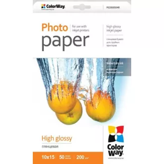 COLORWAY Fotopapier/ hochglänzend 200g/m2, 10x15/ 50 Stück COLORWAY Fotopapier/ hochglänzend 200g/m2, 10x15/ 50 Stück