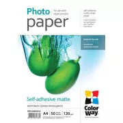 COLORWAY Fotopapier/ matt selbstklebend 120g/m2, A4/ 50 Stück