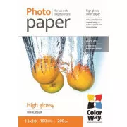 COLORWAY Fotopapier/ hochglänzend 200g/m2, 13x18 / 100 Stück