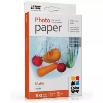 COLORWAY Fotopapier/ matt 190g/m2, 10x15/ 100 Stück COLORWAY Fotopapier/ matt 190g/m2, 10x15/ 100 Stück