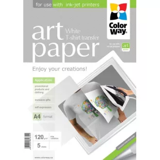 COLORWAY Aufbügelpapier/ für leichte Textilien/ 120g/m2, A4/ 5 Stück COLORWAY Aufbügelpapier/ für leichte Textilien/ 120g/m2, A4/ 5 Stück