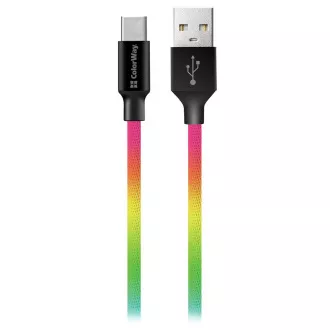 Colorway Datenkabel Usb /Typ-C/ 1m/ 2.4A/ Multicolor