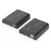 DIGITUS HDMI KVM Extender, 120 m, Full HD, 1080p über Netzwerkkabel (Cat 5, 5E, 6),