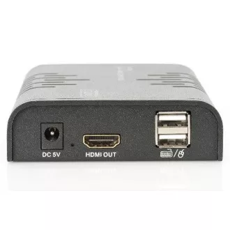 DIGITUS HDMI KVM Extender, 120 m, Full HD, 1080p über Netzwerkkabel (Cat 5, 5E, 6),