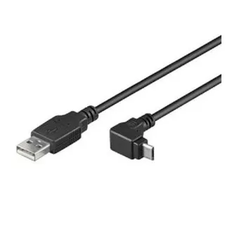 PremiumCord Kabel micro USB 2.0, A-B, 90° Stecker, 1,8m