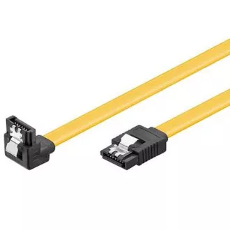 PremiumCord 0,7m SATA 3.0 Datenkabel 1,5GBs / 3GBs / 6GBs, Metallverriegelung, 90°