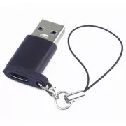 PremiumCord Adapter USB3.0 A Stecker - USB-C Buchse, schwarz mit Aufhängeschlaufe