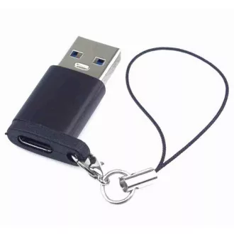 PremiumCord Adapter USB3.0 A Stecker - USB-C Buchse, schwarz mit Aufhängeschlaufe PremiumCord Adapter USB3.0 A Stecker - USB-C Buchse, schwarz mit Aufhängeschlaufe