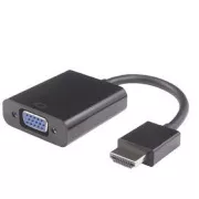 PremiumCord HDMI zu VGA Konverter mit 3.5mm Stereo Klinke - schwarz