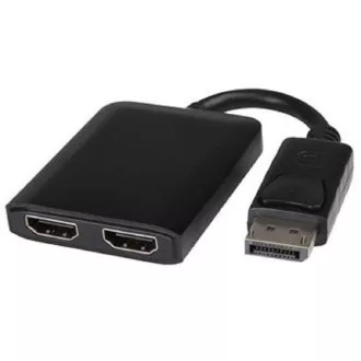 PremiumCord MST DisplayPort 1.2 - 2x HDMI Adapter, Verlängerung Spiegelung 2 Bilder, 4K*2K@60Hz PremiumCord MST DisplayPort 1.2 - 2x HDMI Adapter, Verlängerung Spiegelung 2 Bilder, 4K*2K@60Hz