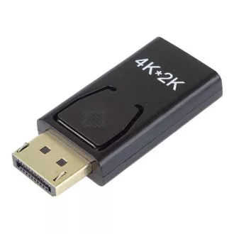 PremiumCord DisplayPort auf HDMI Adapter, 4K@30Hz Stecker/Buchse, vergoldete Anschlüsse