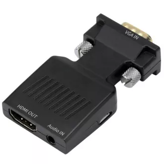PremiumCord VGA-HDMI-Konverter mit Audioeingang und Audiokabel PremiumCord VGA-HDMI-Konverter mit Audioeingang und Audiokabel