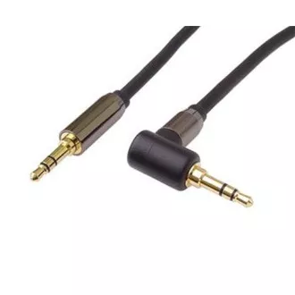 PremiumCord HQ geschirmtes Kabel Stereo Klinke 3,5mm - Klinke 3,5mm 90° gebogen 1,5m PremiumCord HQ geschirmtes Kabel Stereo Klinke 3,5mm - Klinke 3,5mm 90° gebogen 1,5m
