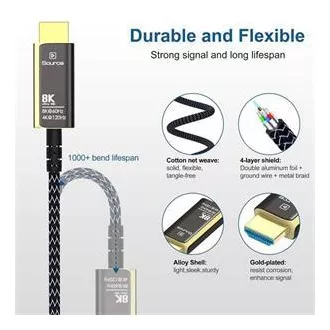PremiumCord Ultra High Speed HDMI 2.1 Glasfaserkabel 8K@60Hz, vergoldet 20m PremiumCord Ultra High Speed HDMI 2.1 Glasfaserkabel 8K@60Hz, vergoldet 20m